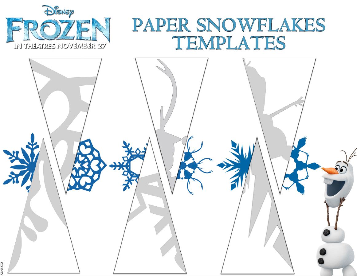 Free Frozen Snowflake Template