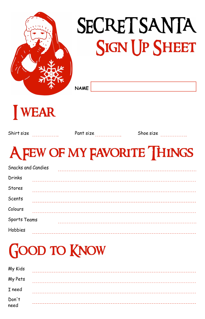 6 Best Images Of Christmas Party Printable Sign Up Sheet Party Sign 