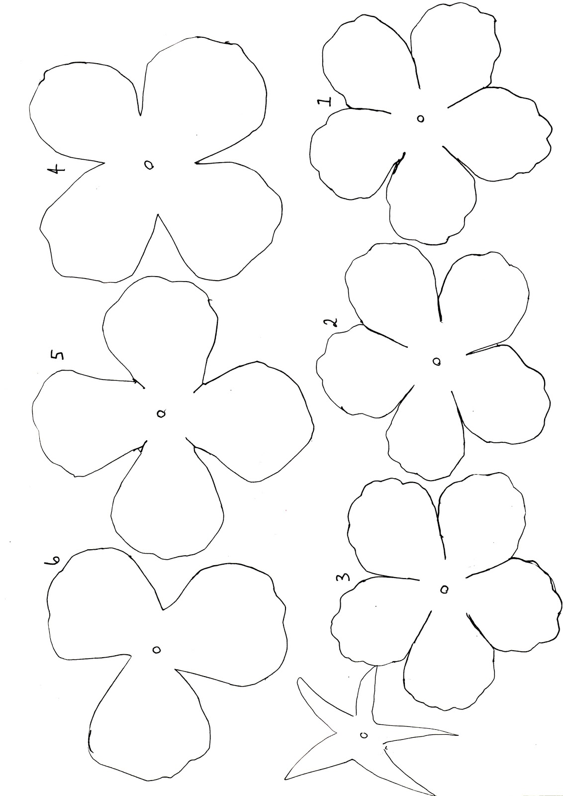 Free Printable Rose Flower Template