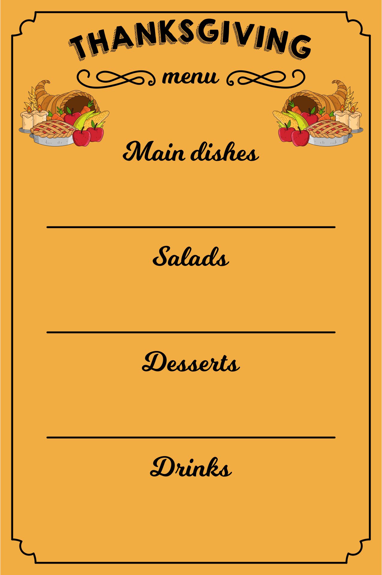 8 Best Images Of Free Printable Thanksgiving Menu Templates 