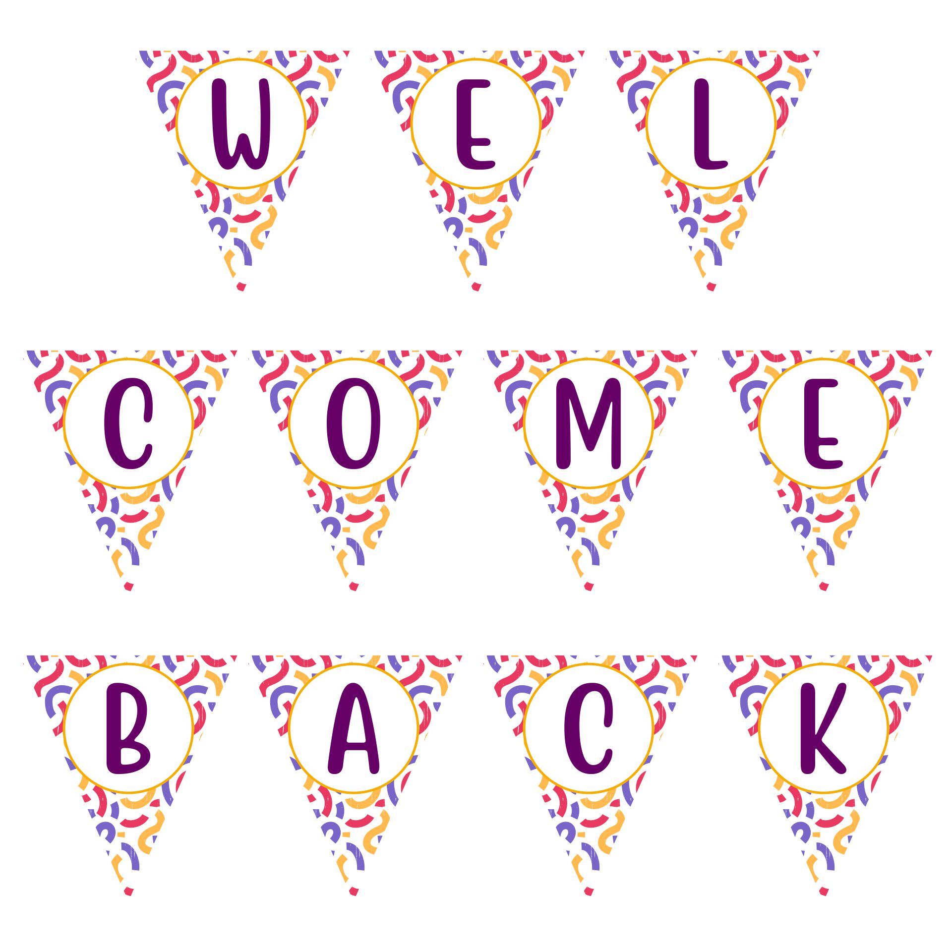 Welcome Back Printable Banner Printable Word Searches