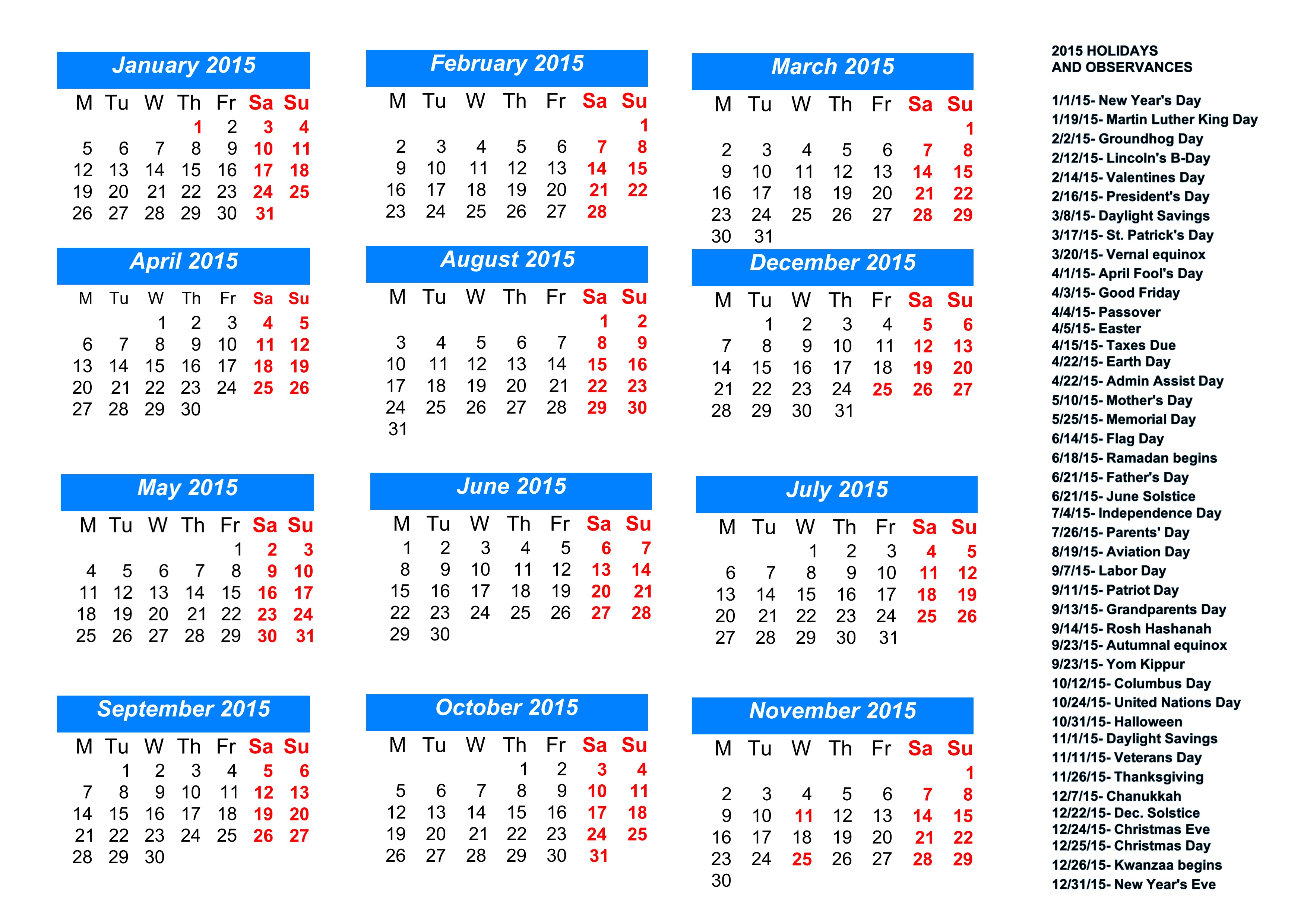 8 Best Images Of Free Printable Calendar With Holidays Blank March 8-best-images-of-free-printable-calendar-with-holidays-blank-march