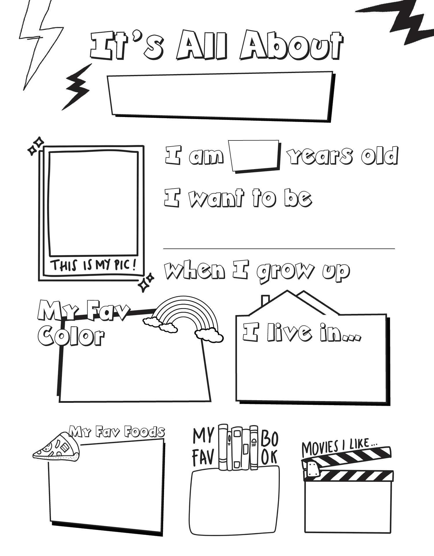 Free Preschool Printables All About Me