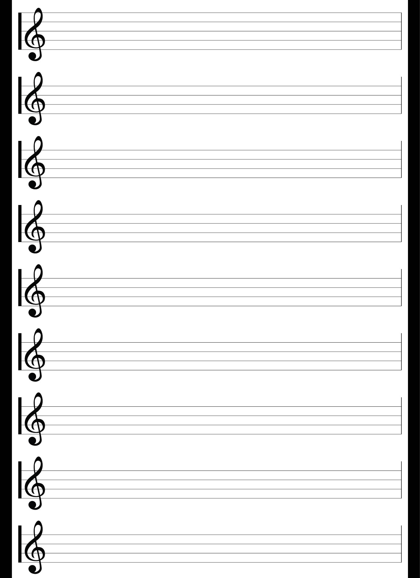 5 Best Images Of Free Printable Staff Paper Blank Sheet Music Blank