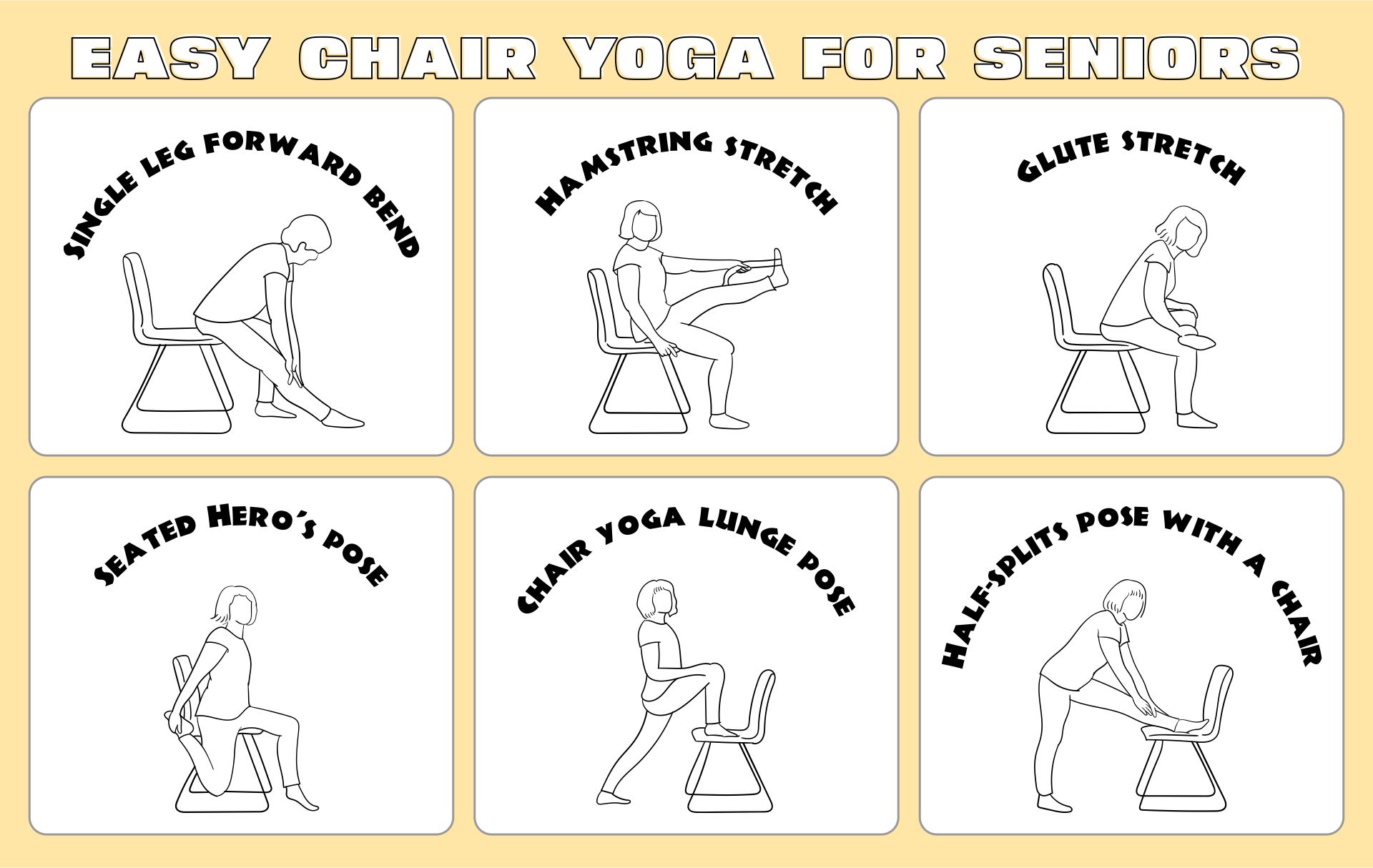 7 Best Images of Printable Chair Yoga Exercises For Seniors Printable