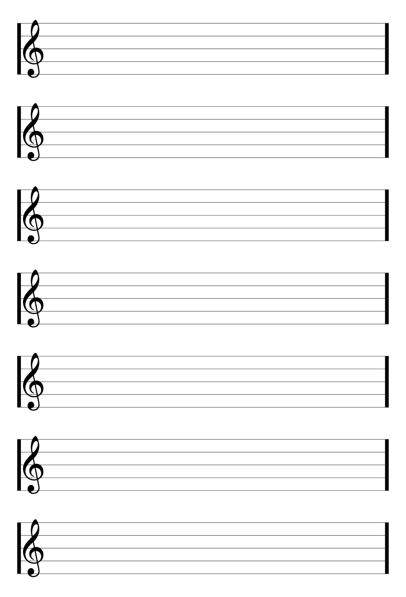 5 Best Images Of Free Printable Staff Paper Blank Sheet Music Blank