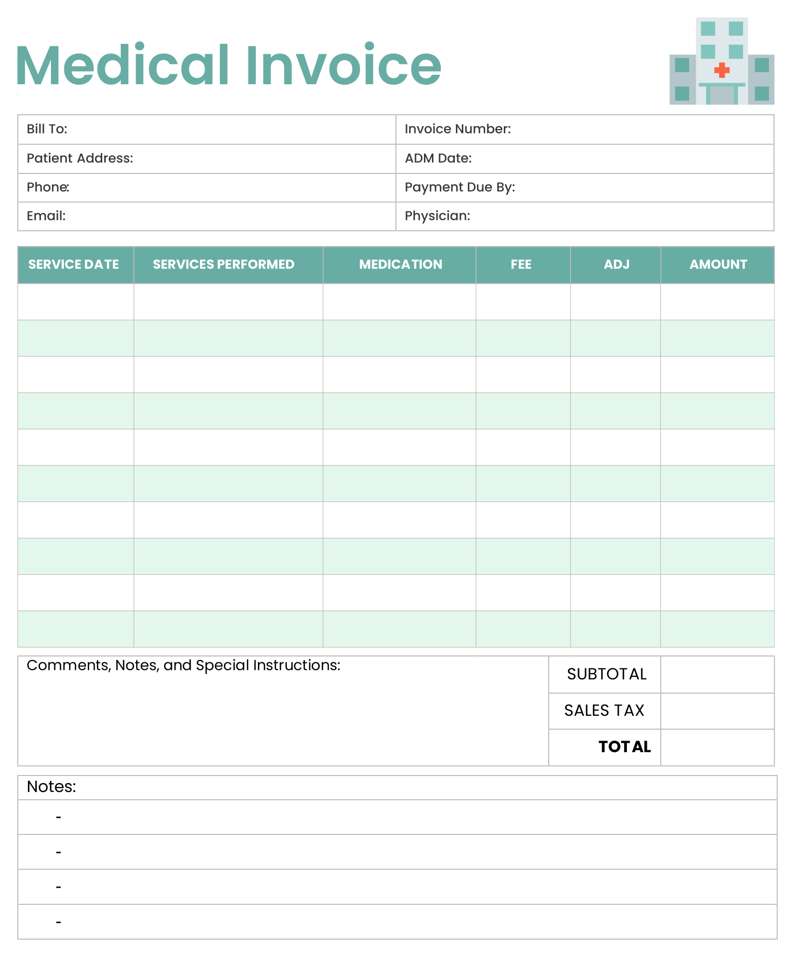Free Printable Medical Billing Forms Printable Forms Free Online