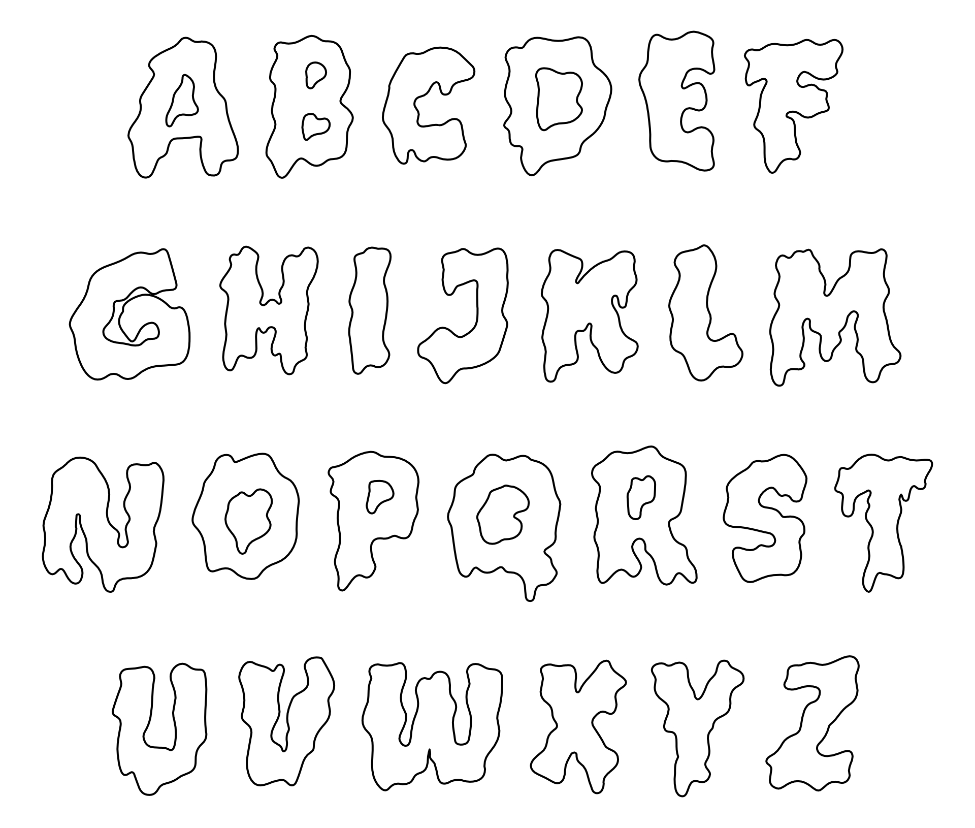 9 Best Images Of Printable Scary Letters Scary Alphabet Letters