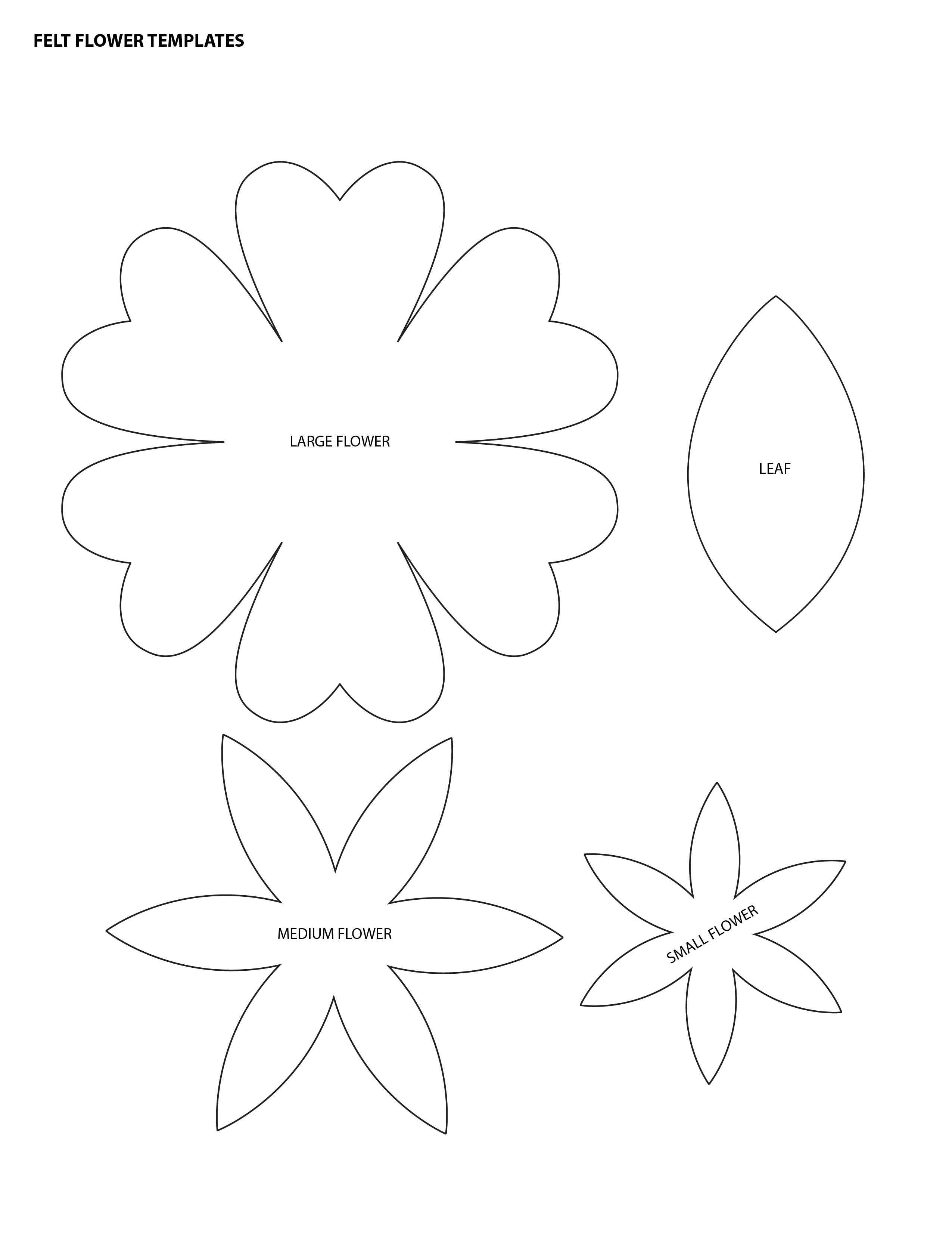 7 Best Images Of Felt Flower Template Printable Printable Flower 