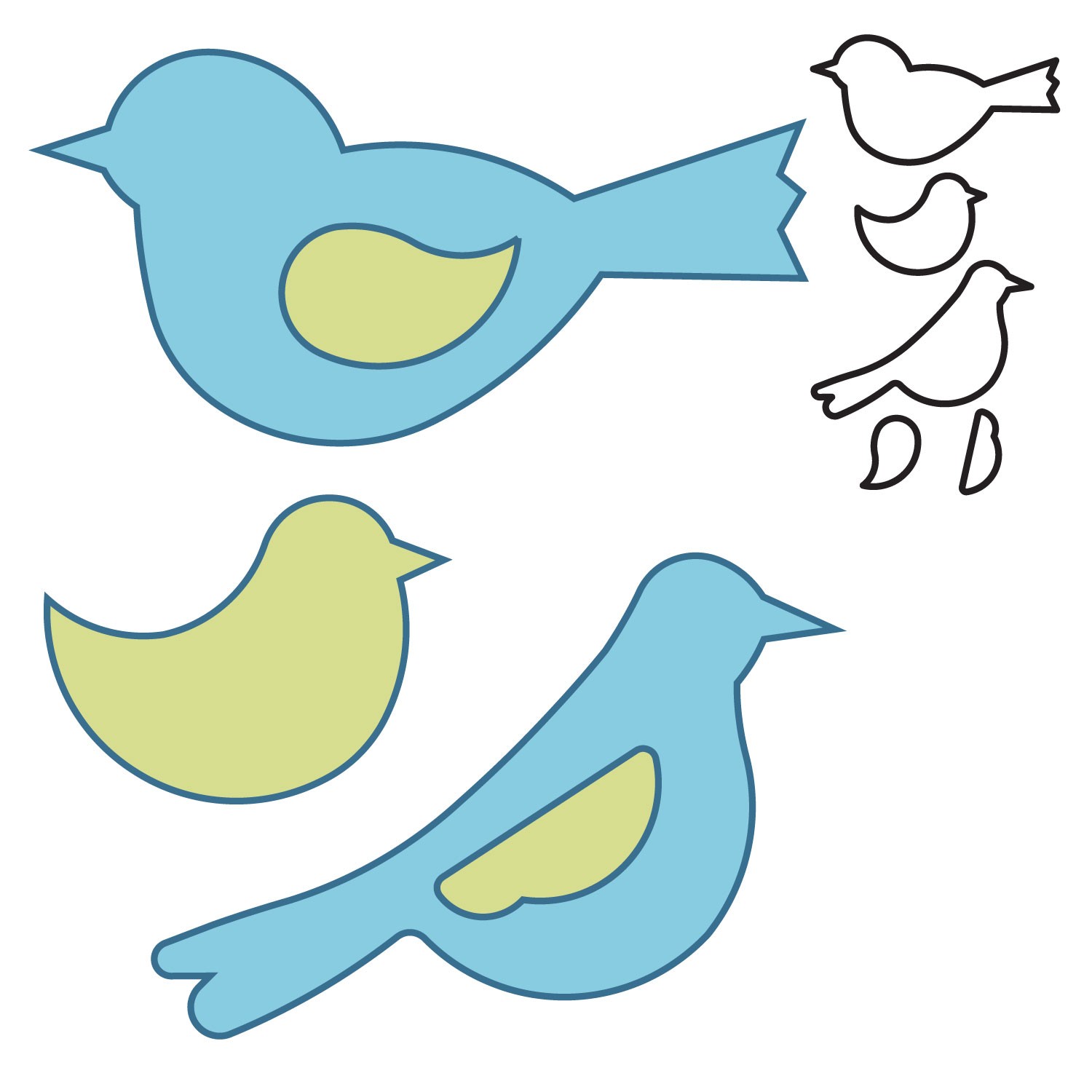 7 Best Images of Free Printable Bird Patterns Bird Applique Pattern