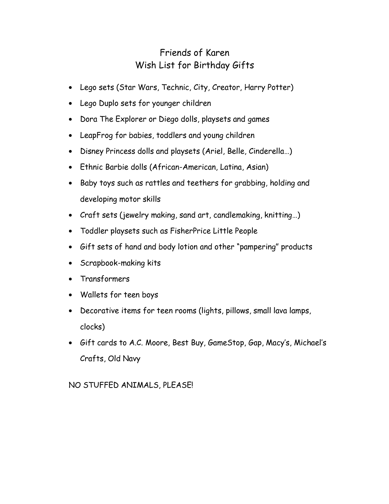 4 Best Images of Printable Birthday List For Day Care Scavenger Hunt