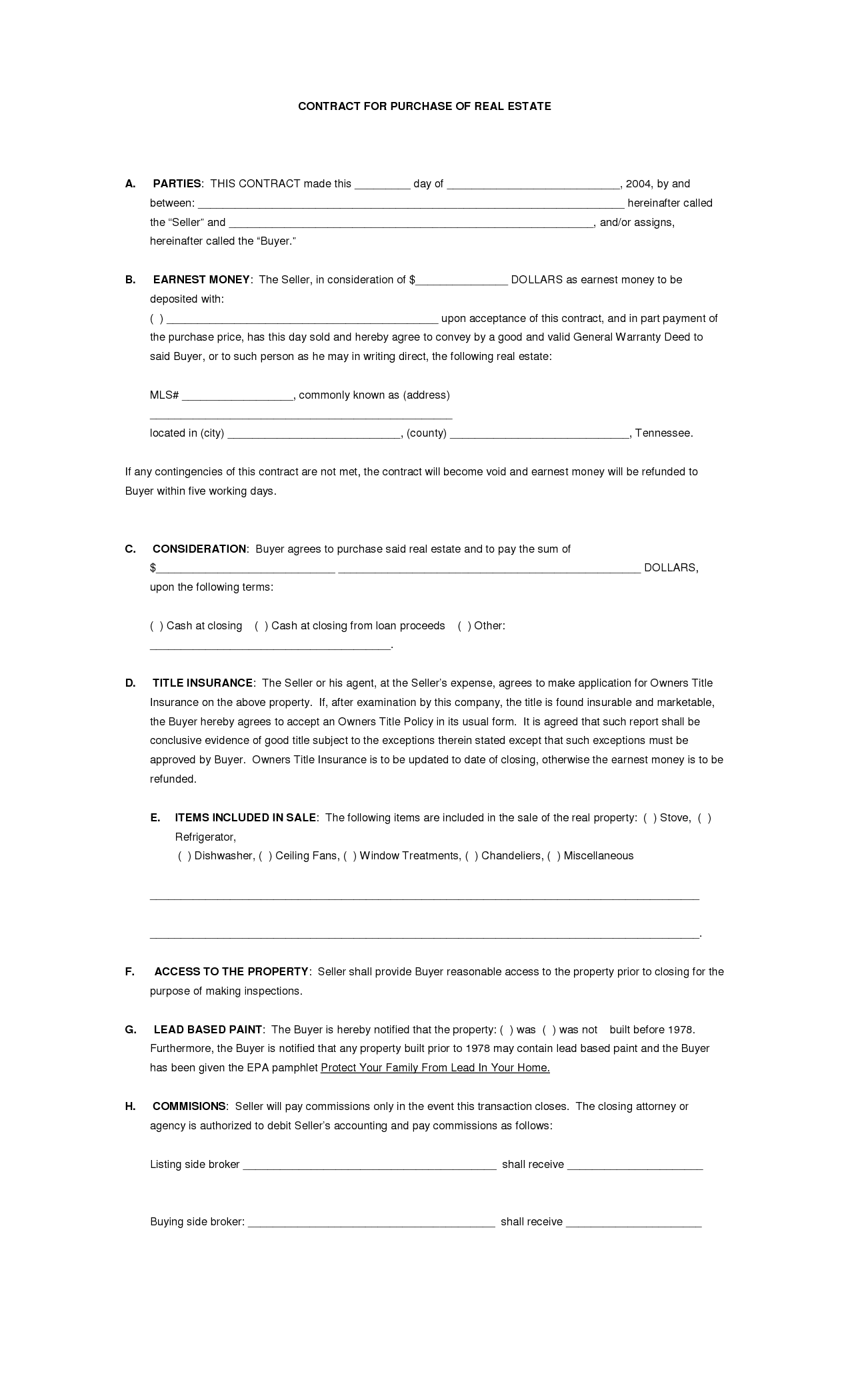 Printable Blank Contract Forms Printable Forms Free Online