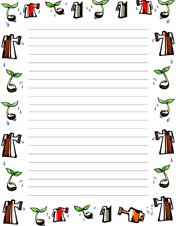 Full Size Printable Lined Paper With Border