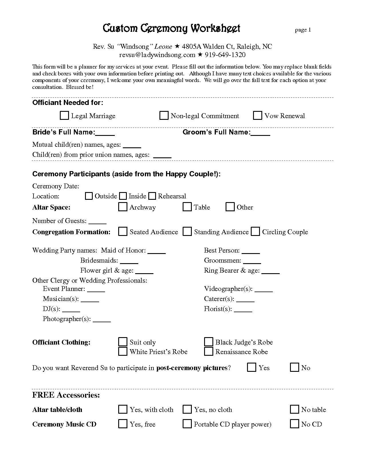 Printable Wedding Planner Contract Template Printable Templates