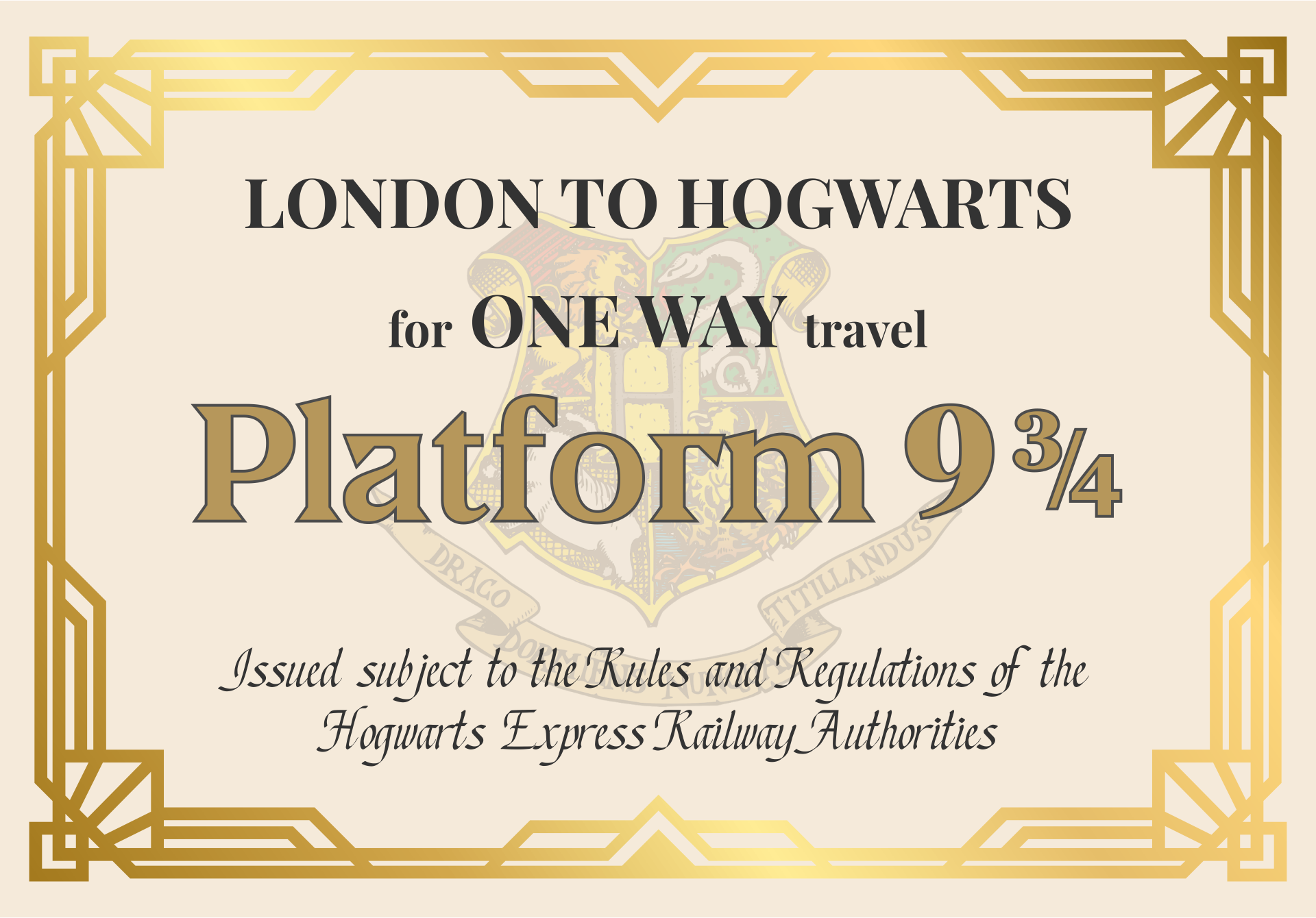 7 Best Images of Printable Train Ticket Harry Potter Harry Potter