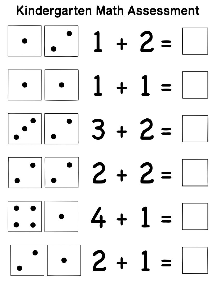 4 Best Images of Kindergarten Assessment Math Printables - Common Core
