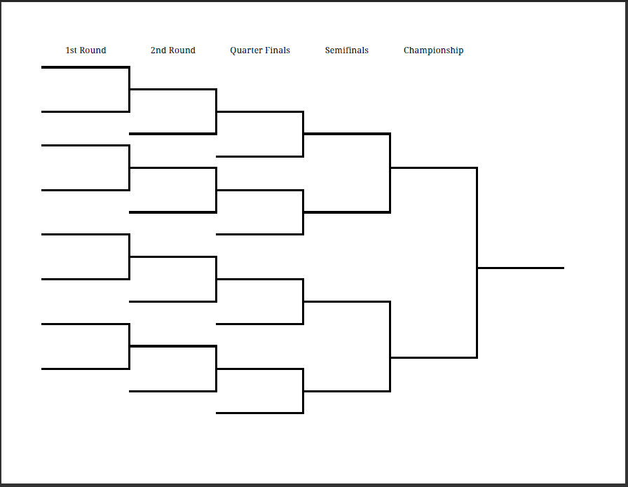6 Best Images of Brackets For Tournaments Printable Free Printable