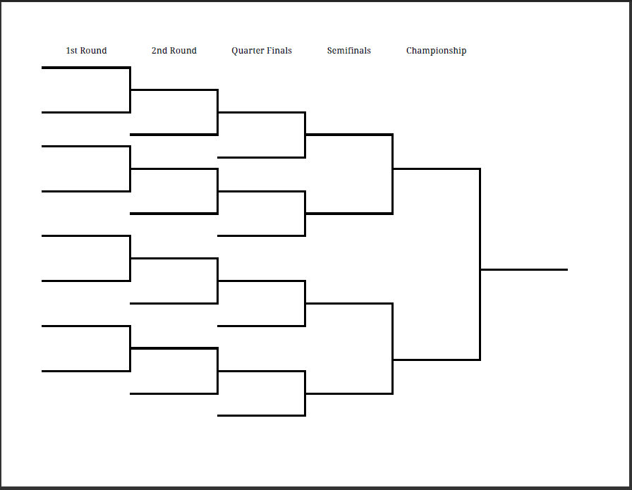 6 Best Images of Brackets For Tournaments Printable - Free Printable