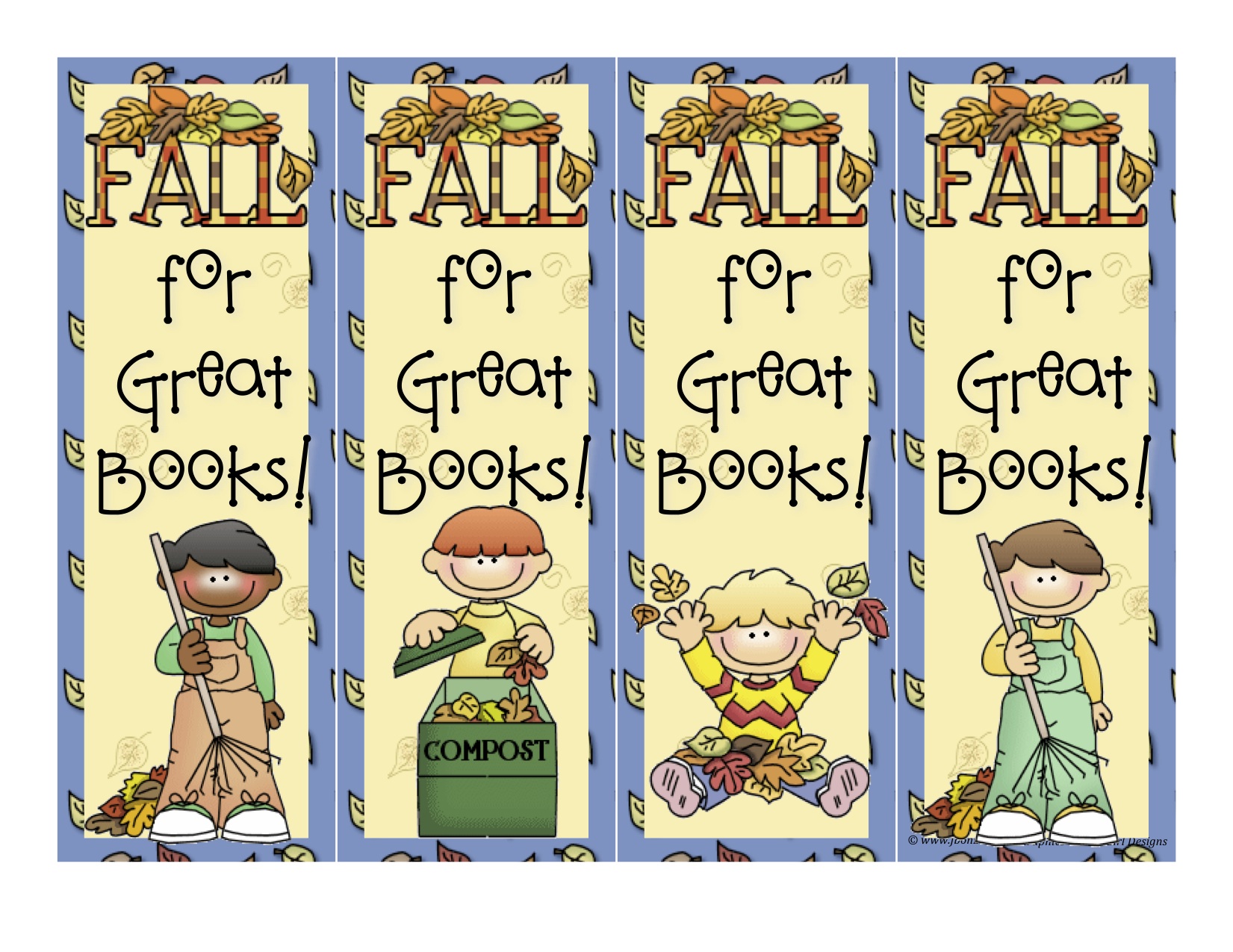 Free Printable Fall Bookmarks