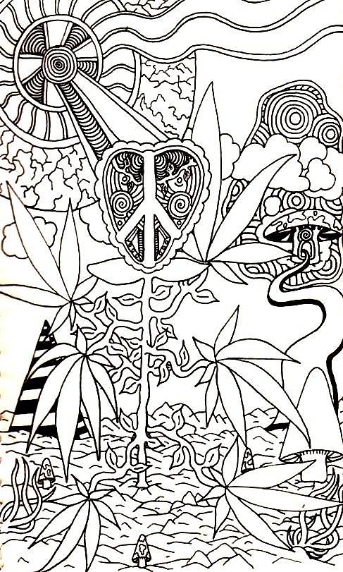7 Best Images of Printable Abstract Coloring Pages Stoner - Trippy