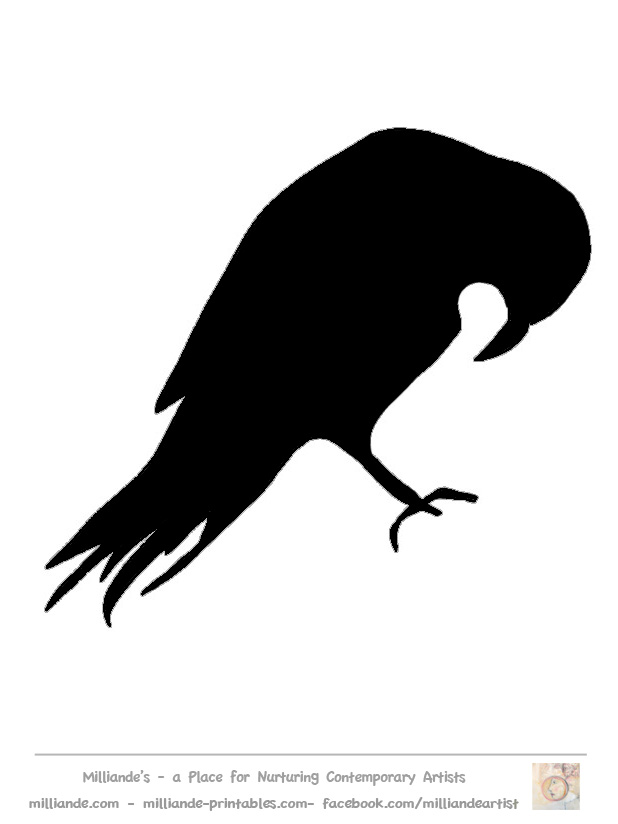 8 Best Images of Free Printable Crow Stencils Bird Silhouette