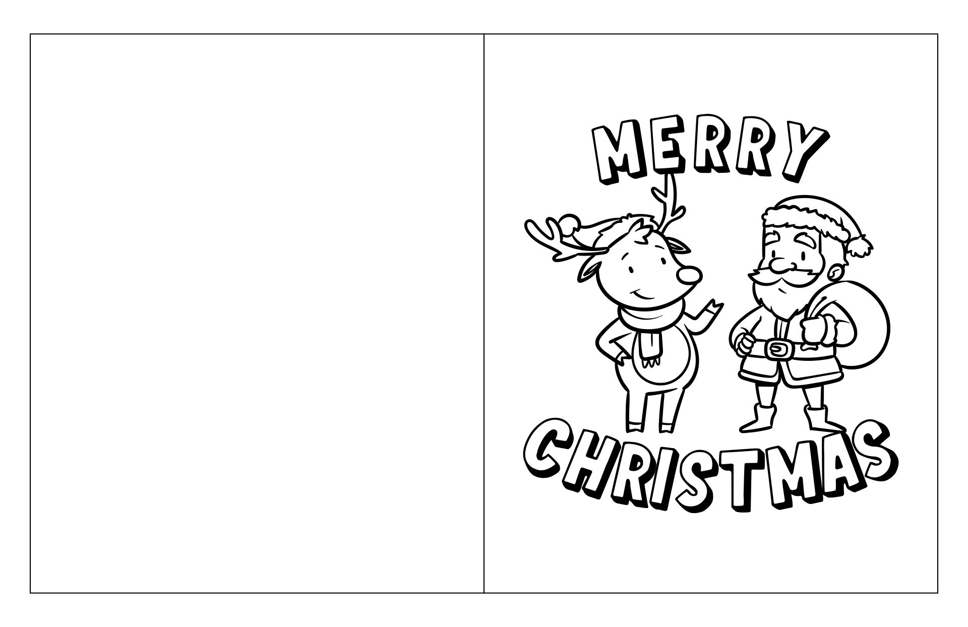 Free Printable Template Printable Christmas Cards To Color