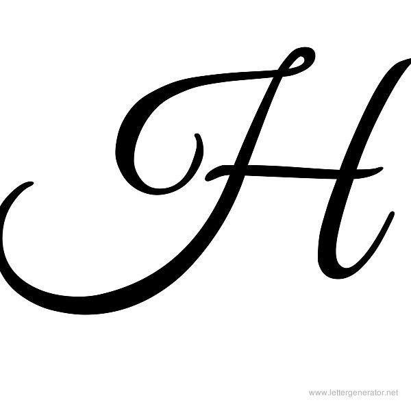 Example Of Cursive Letter H