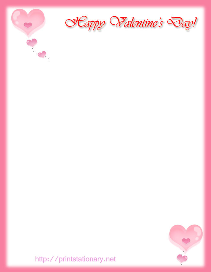7 Best Images of Free Printable Valentine Stationery Template Heart