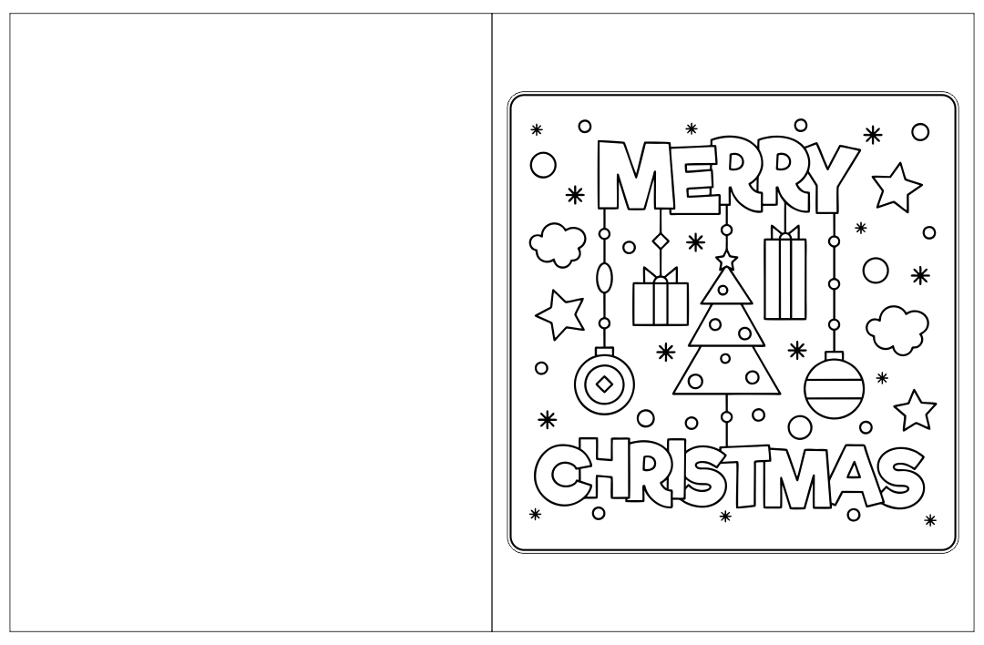7 Best Printable Foldable Coloring Christmas Cards Images And Photos