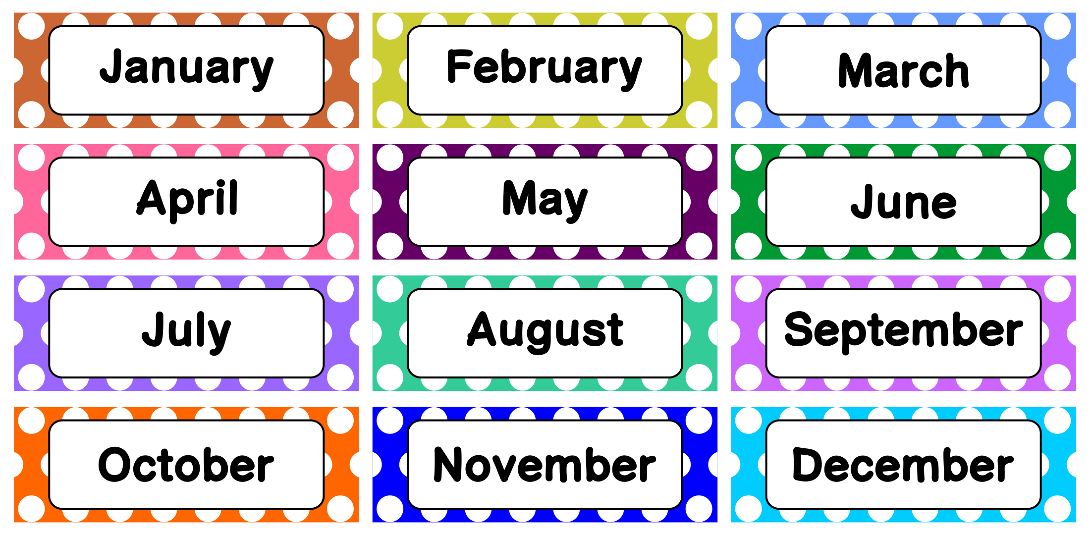 Calendar Names Customize And Print