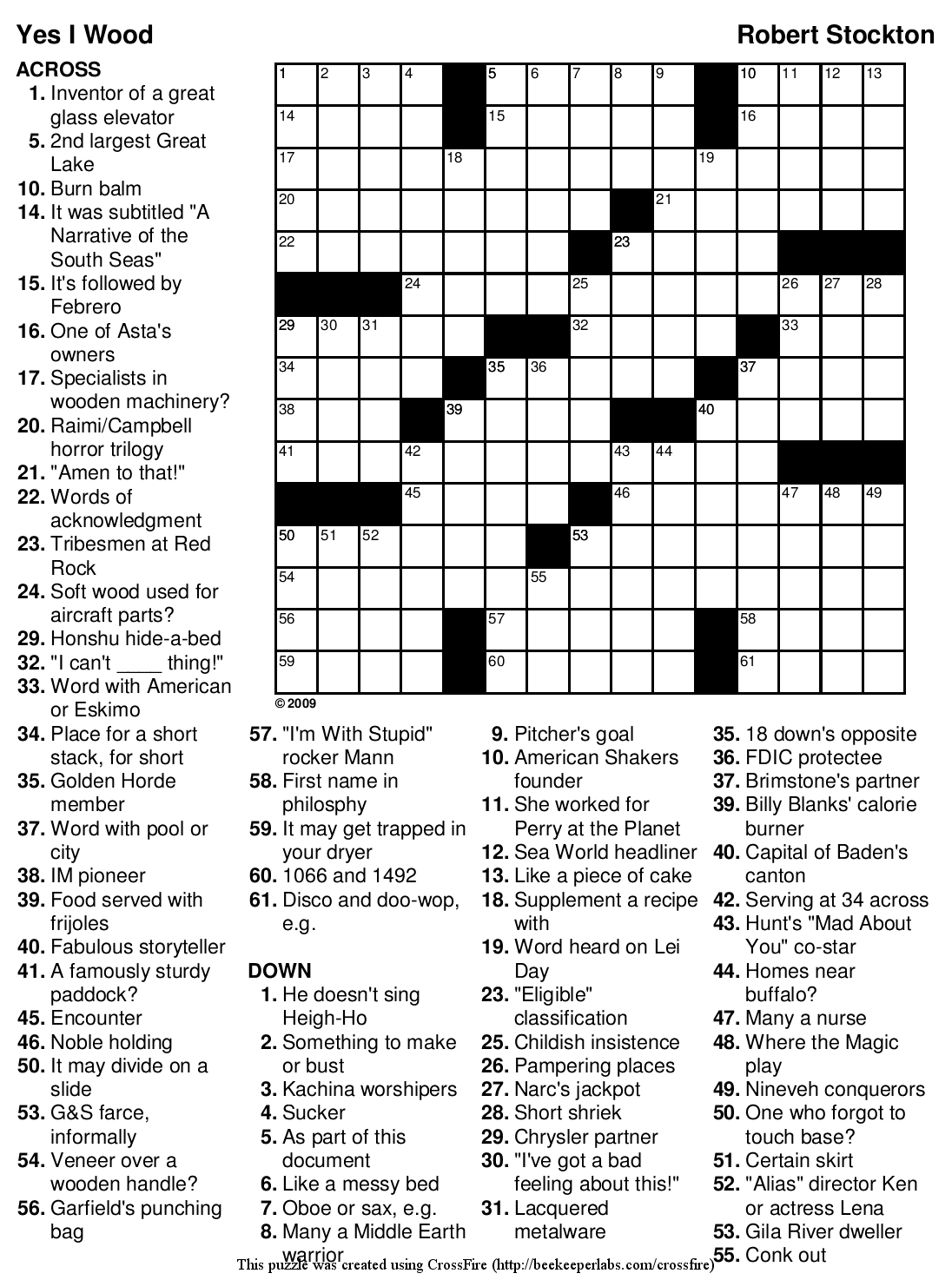 8 Best Images of Free Online Crossword Puzzles Printable ...