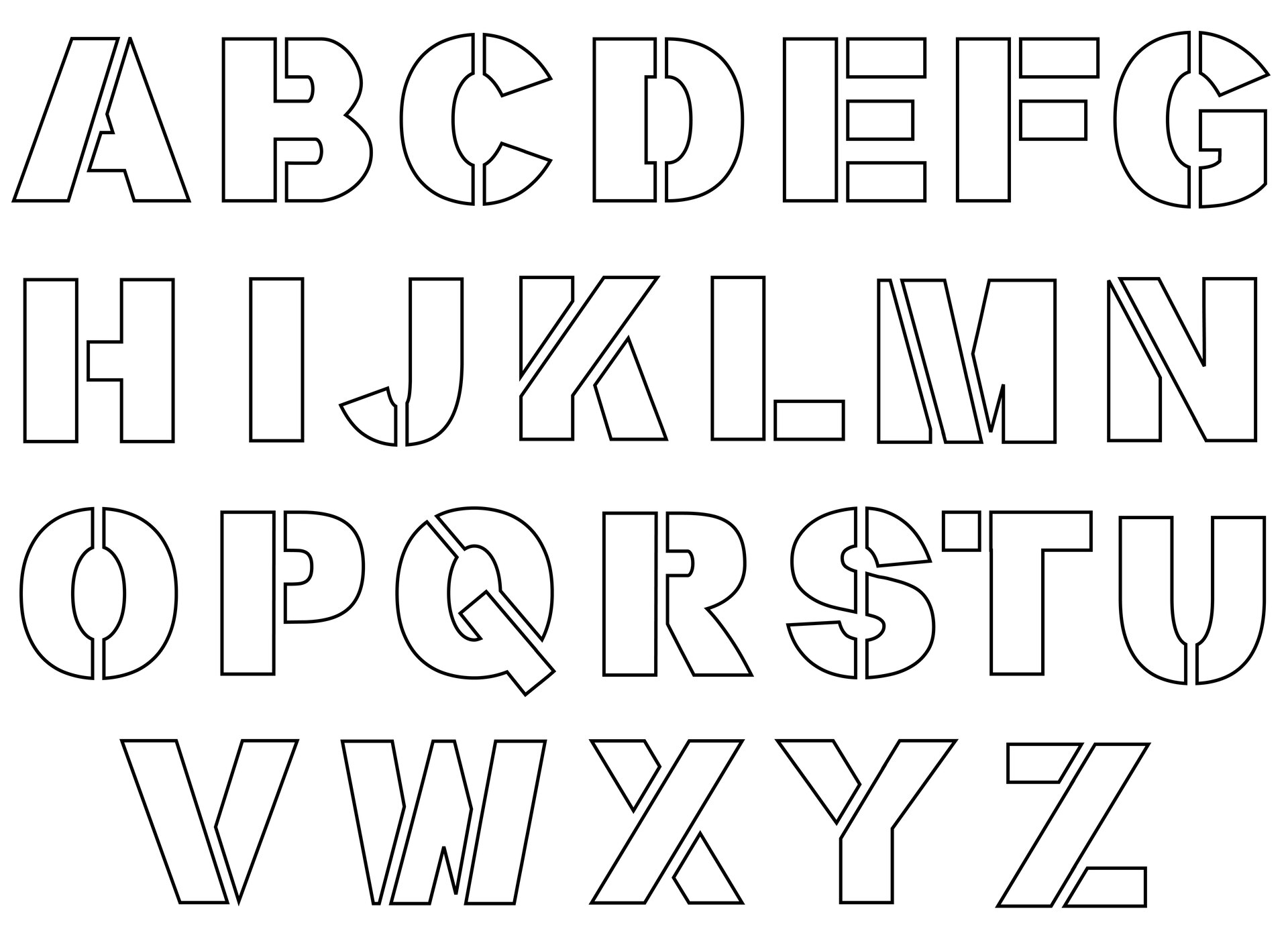 Free Printable Letter Stencil Templates