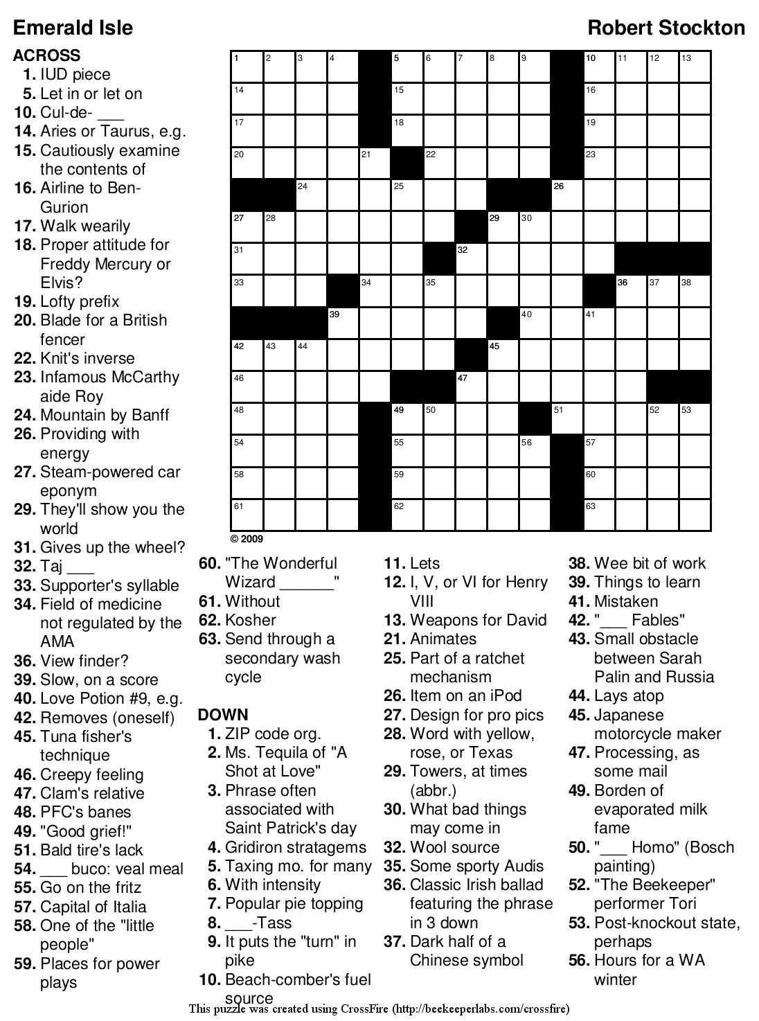 6 Best Images of Large Print Easy Crossword Puzzles ...