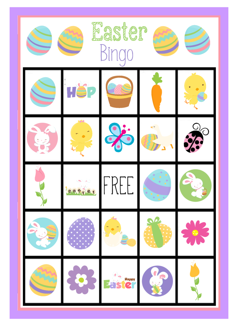 Free Printable Easter Picture Bingo Cards