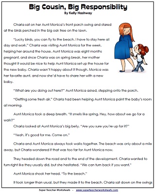 Printable Reading Worksheets With Questions