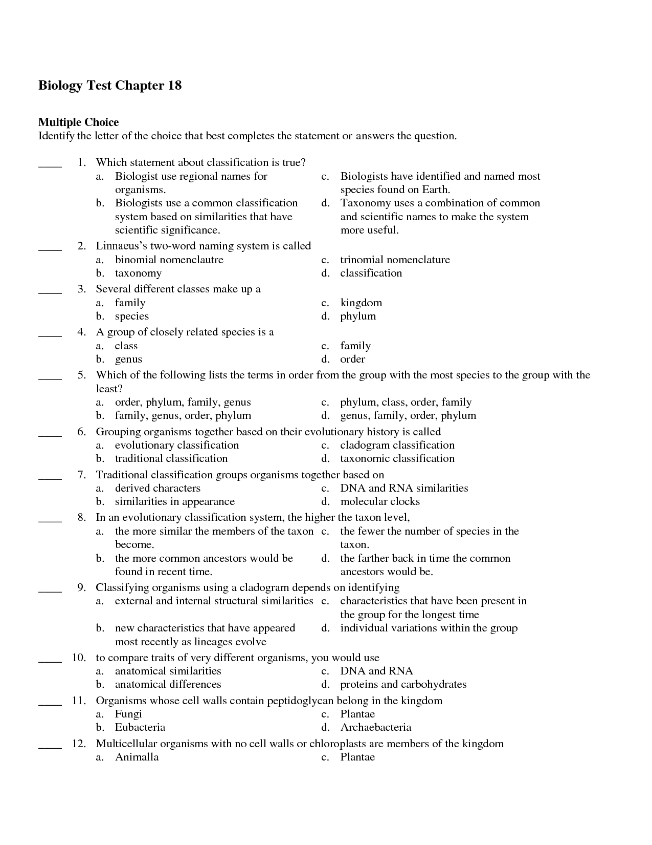 chapter 9 assessment critical thinking biology answers