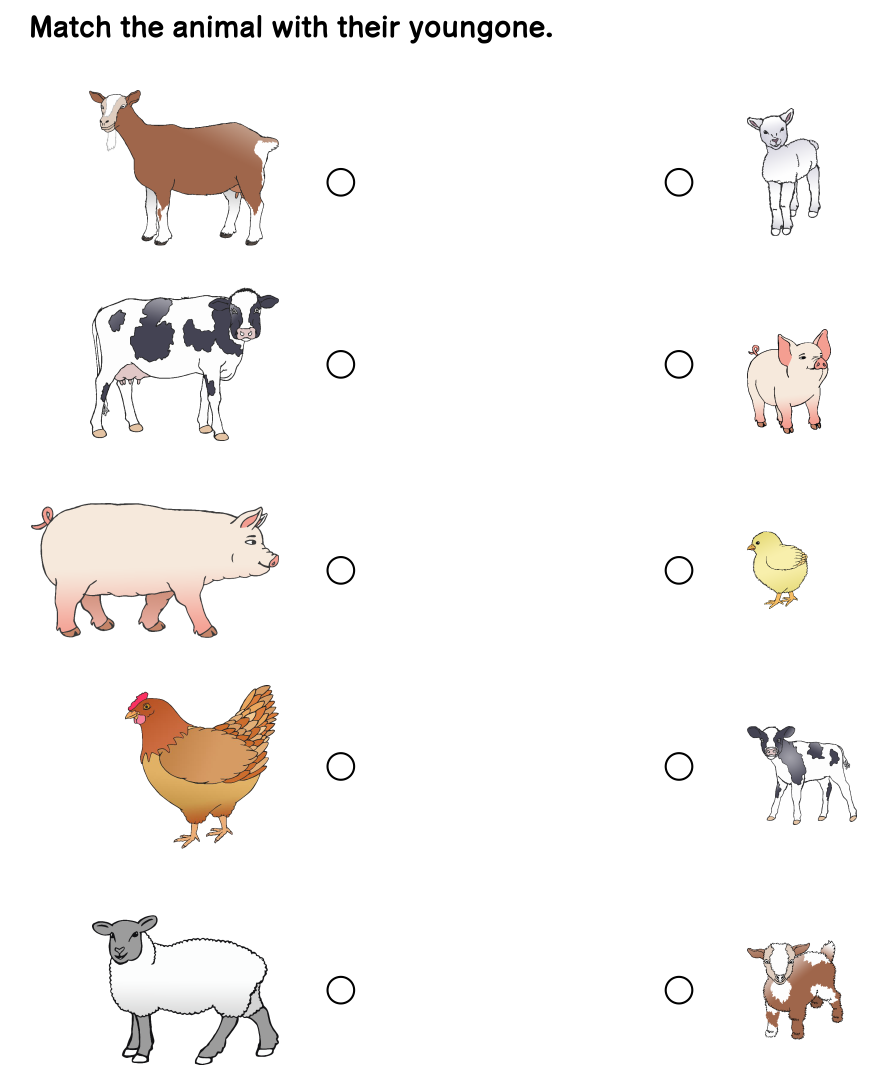 Farm Animal Matching Game Printable Printable Word Searches