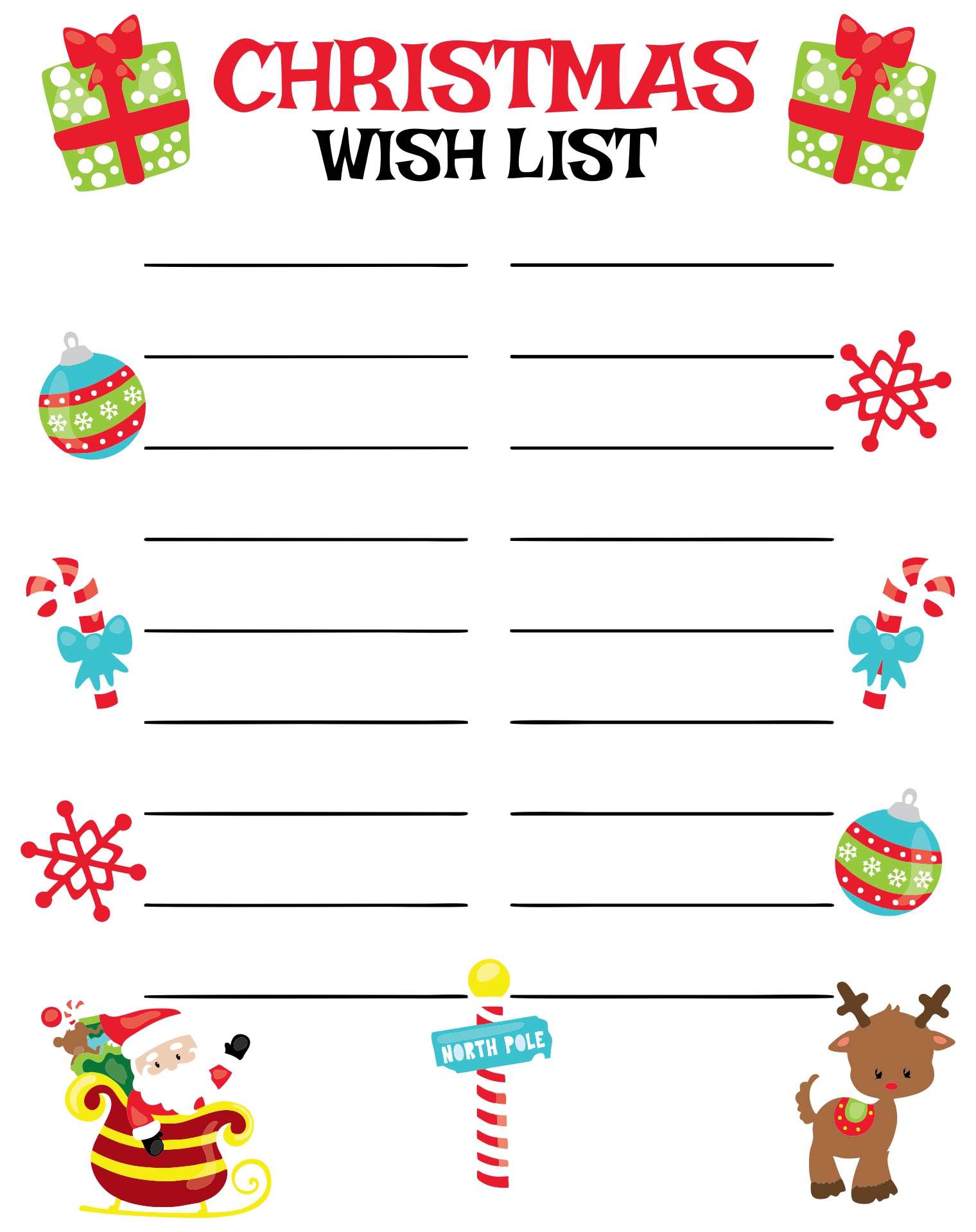 10 Best Free Printable Christmas List Paper PDF For Free At Printablee