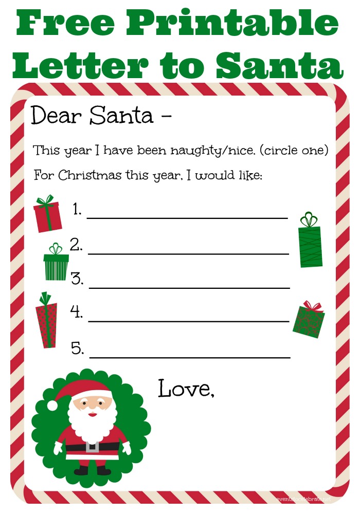6 Best Images Of Letters To Santa Templates Printables Printable Dear