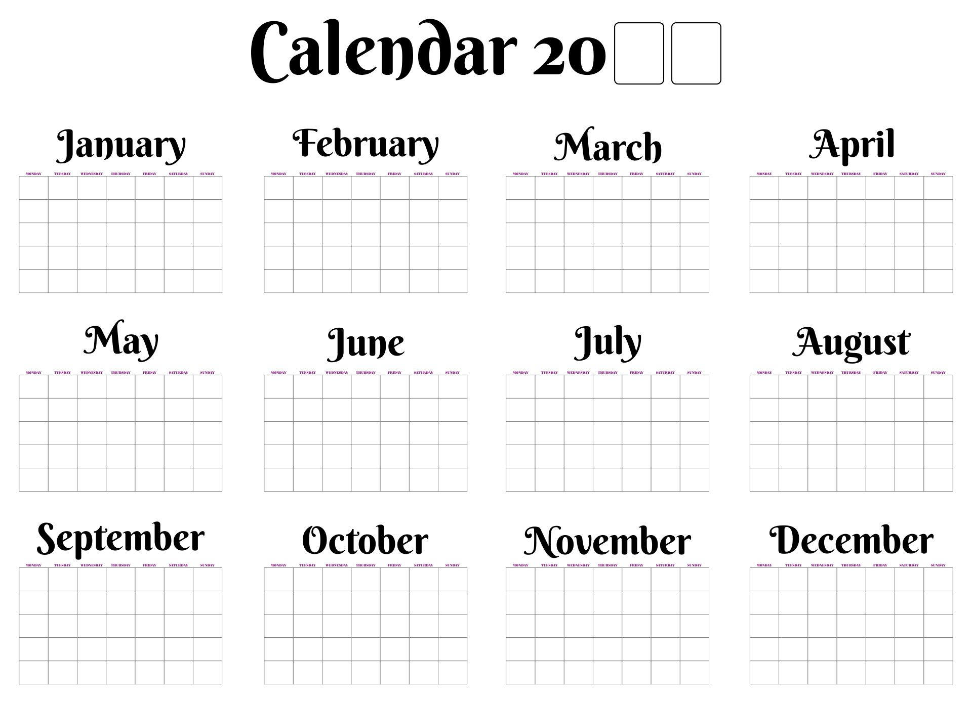 4 Best Images Of Easy To Use Printable Calendars Free Printable