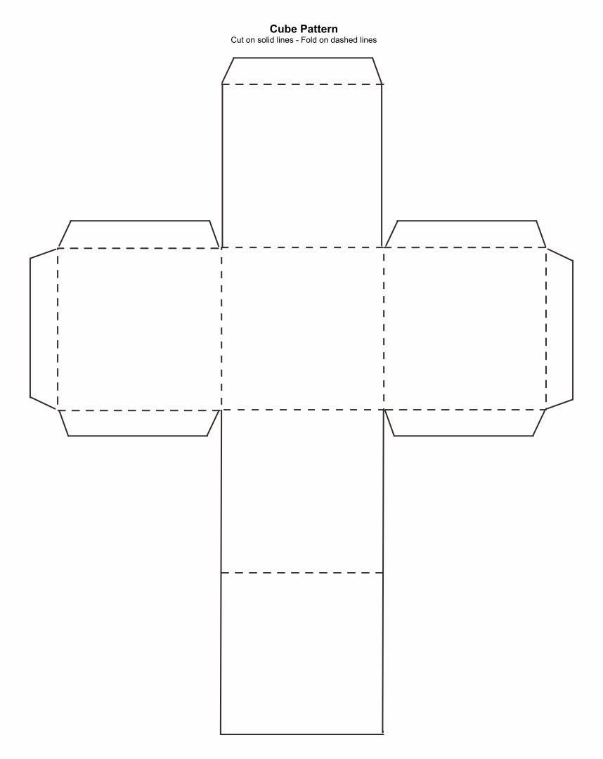 Foldable Cube Template Pdf PDF Template