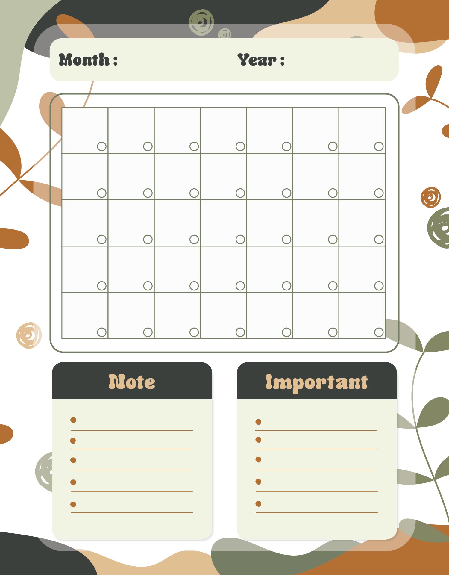 7 Best Images Of Printable Blank Monthly Calendar Template Blank