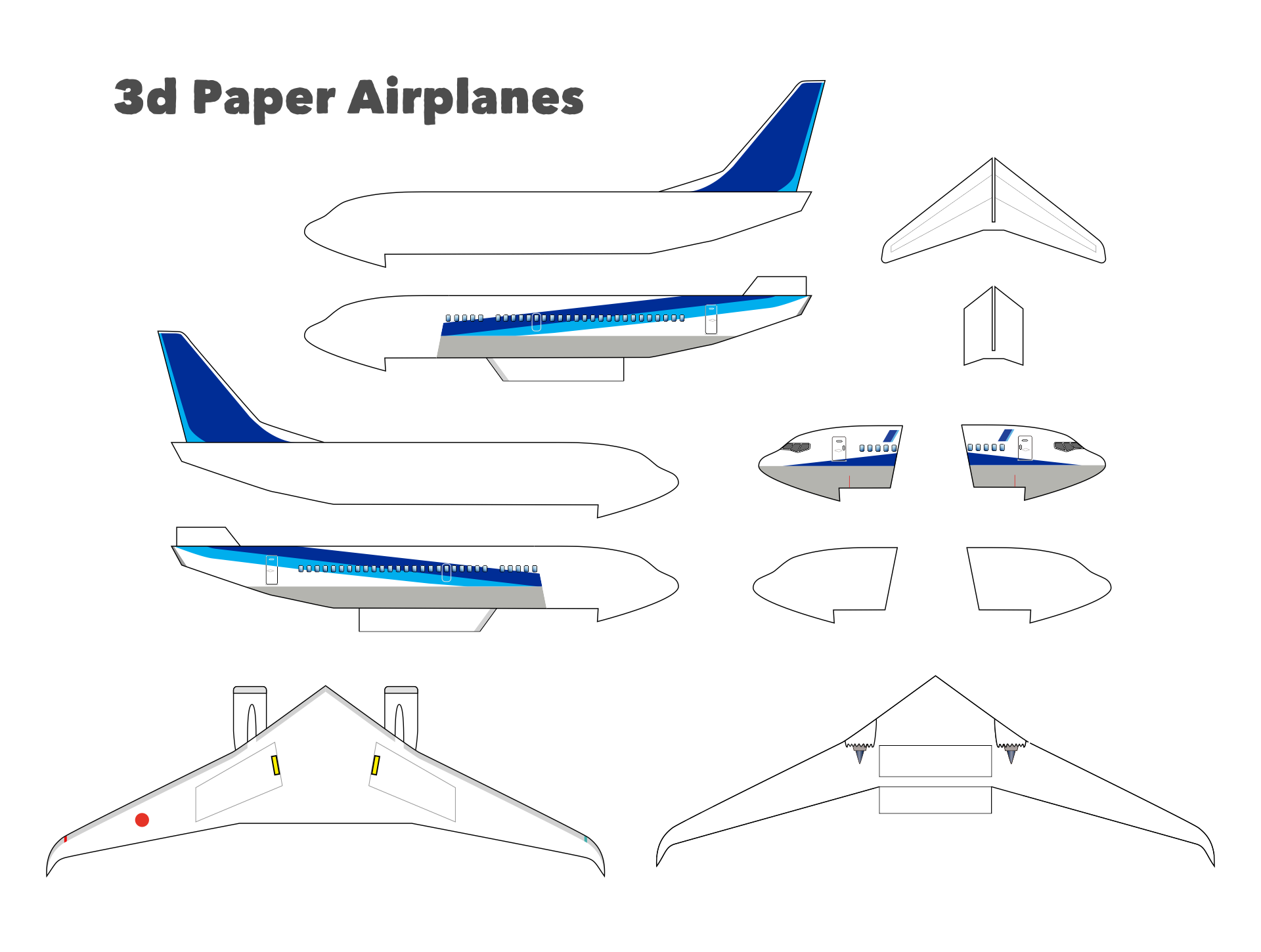 Printable 3d Paper Airplane Templates Printable Templates Printable 3d Paper Airplane Templates Printable Templates