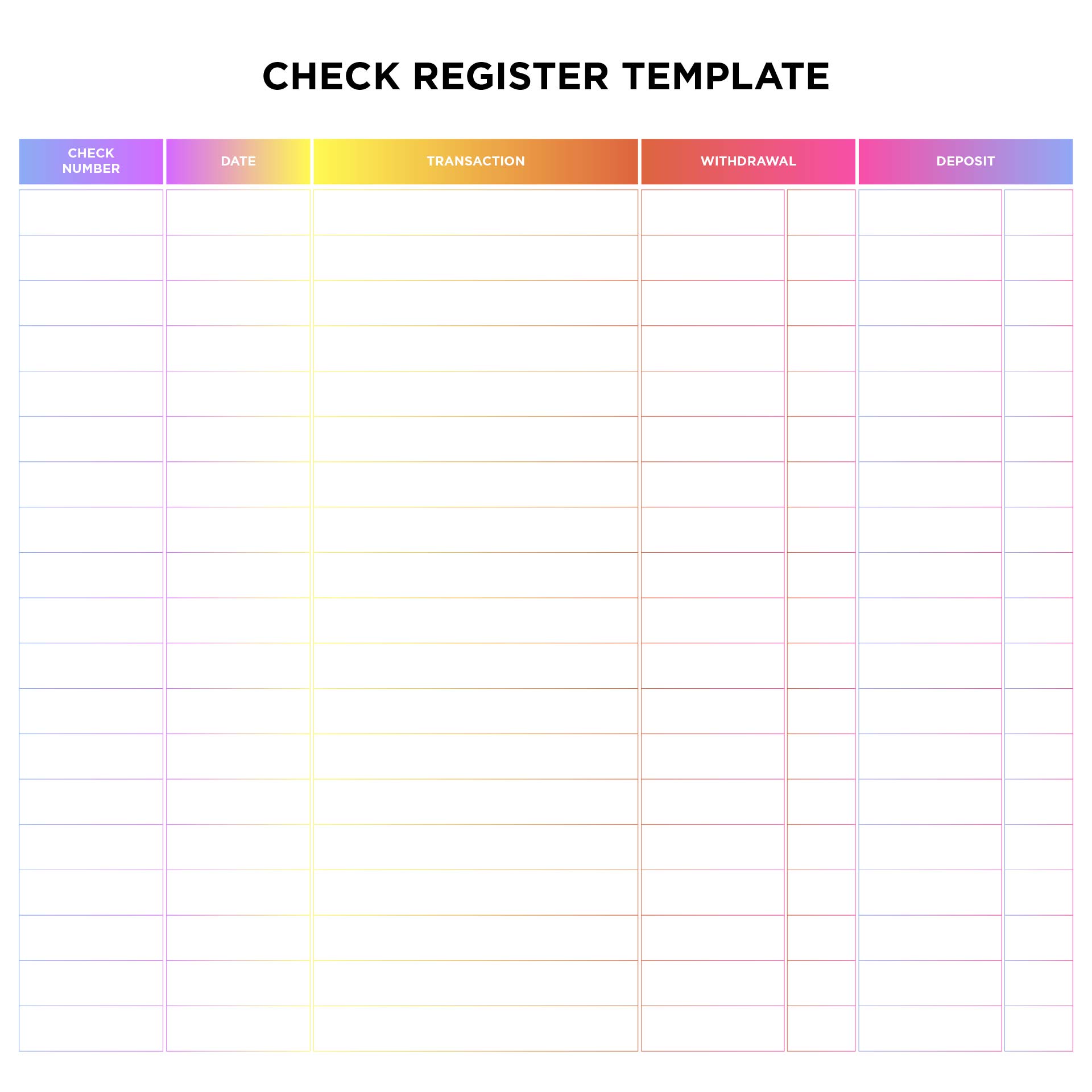 8 Best Images of Free Printable Check Registers For Checkbooks Free