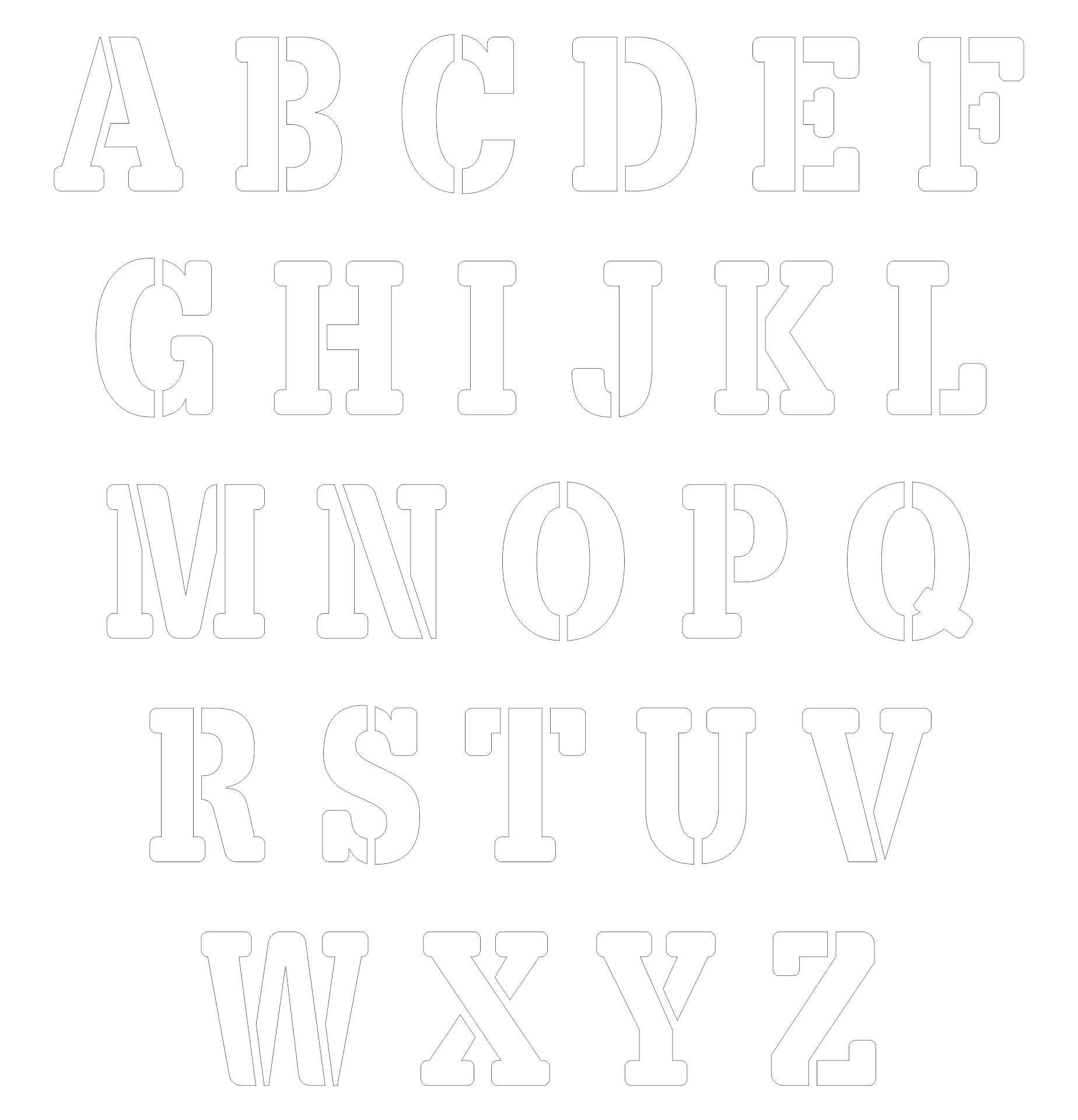 Alphabet Letters Free Printable Stencils To Cut Out 7 Best Images Of