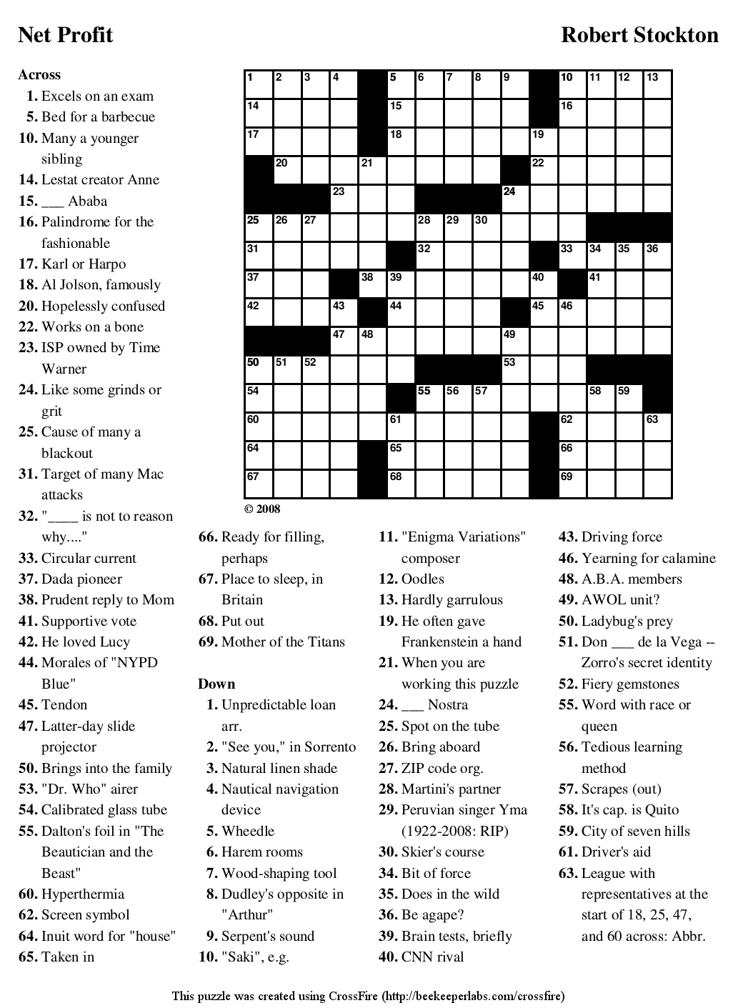 Autumn Crossword Puzzle for kids to solve. Free for use at ...