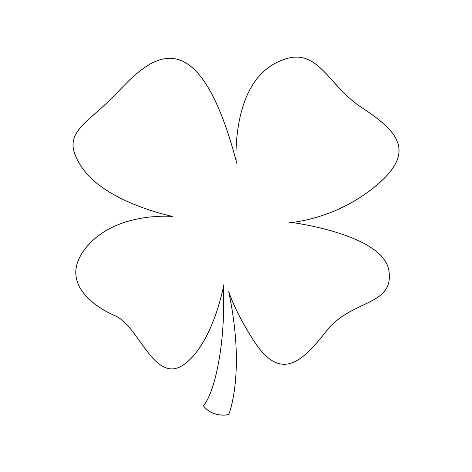Printable Outline Of A Shamrock Printable Word Searches