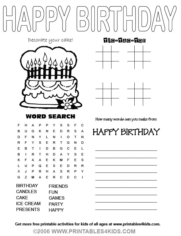 Birthday Printable Images Gallery Category Page 1