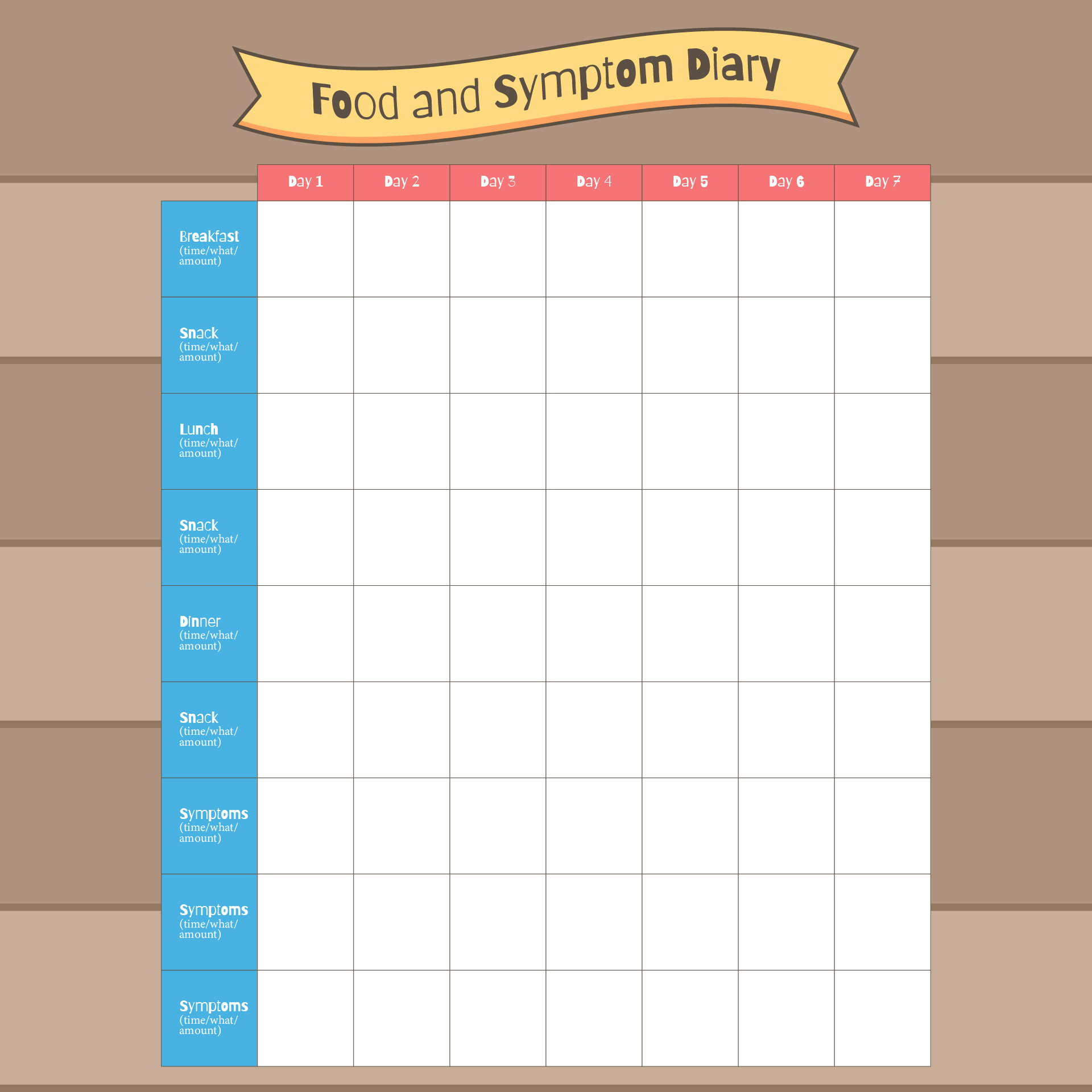 6 Best Images Of Printable Symptom Journal Food Tracker And Symptom Diary Daily Pain Diary