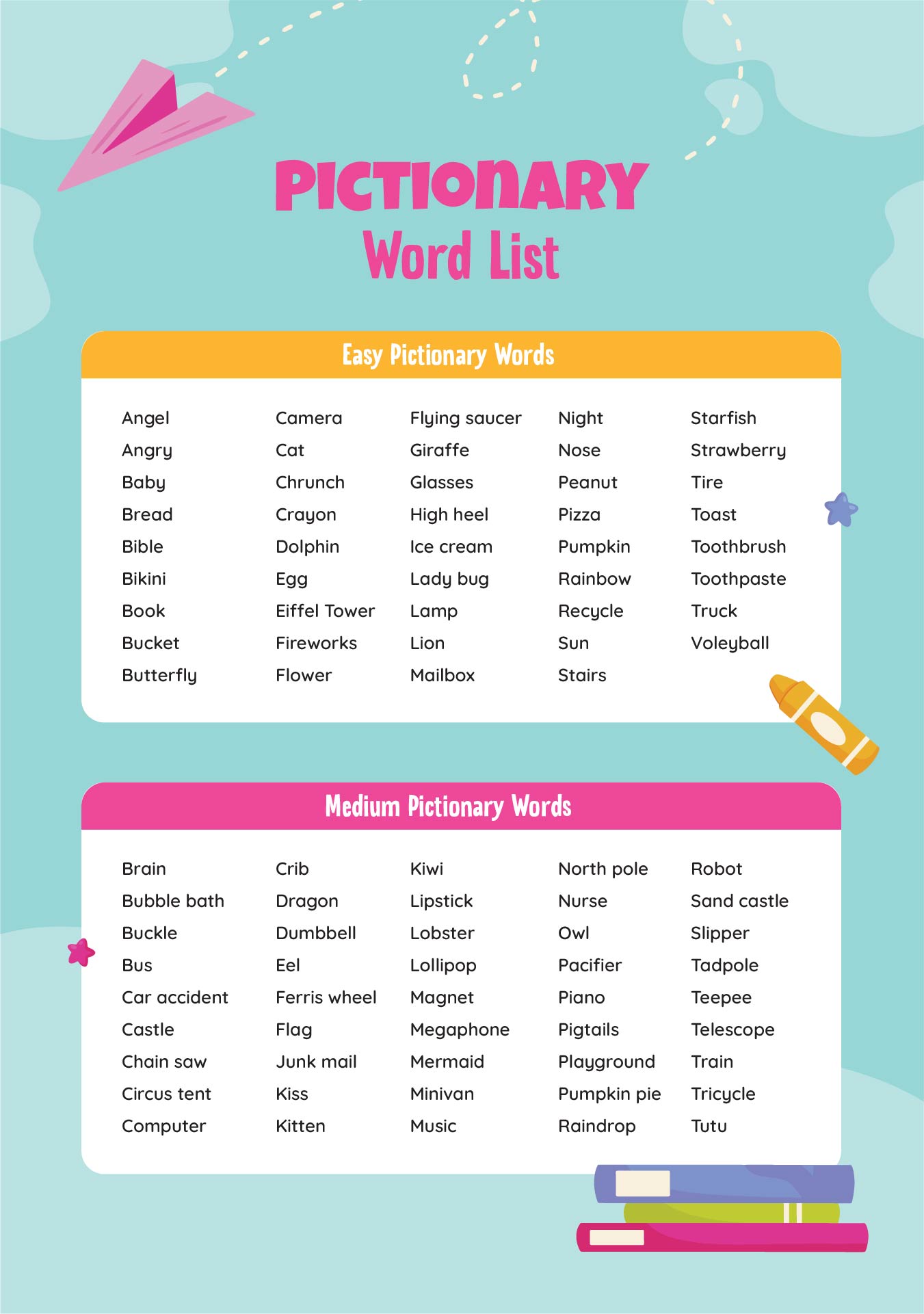 Best Words For Pictionary At Mary Bilbo Blog